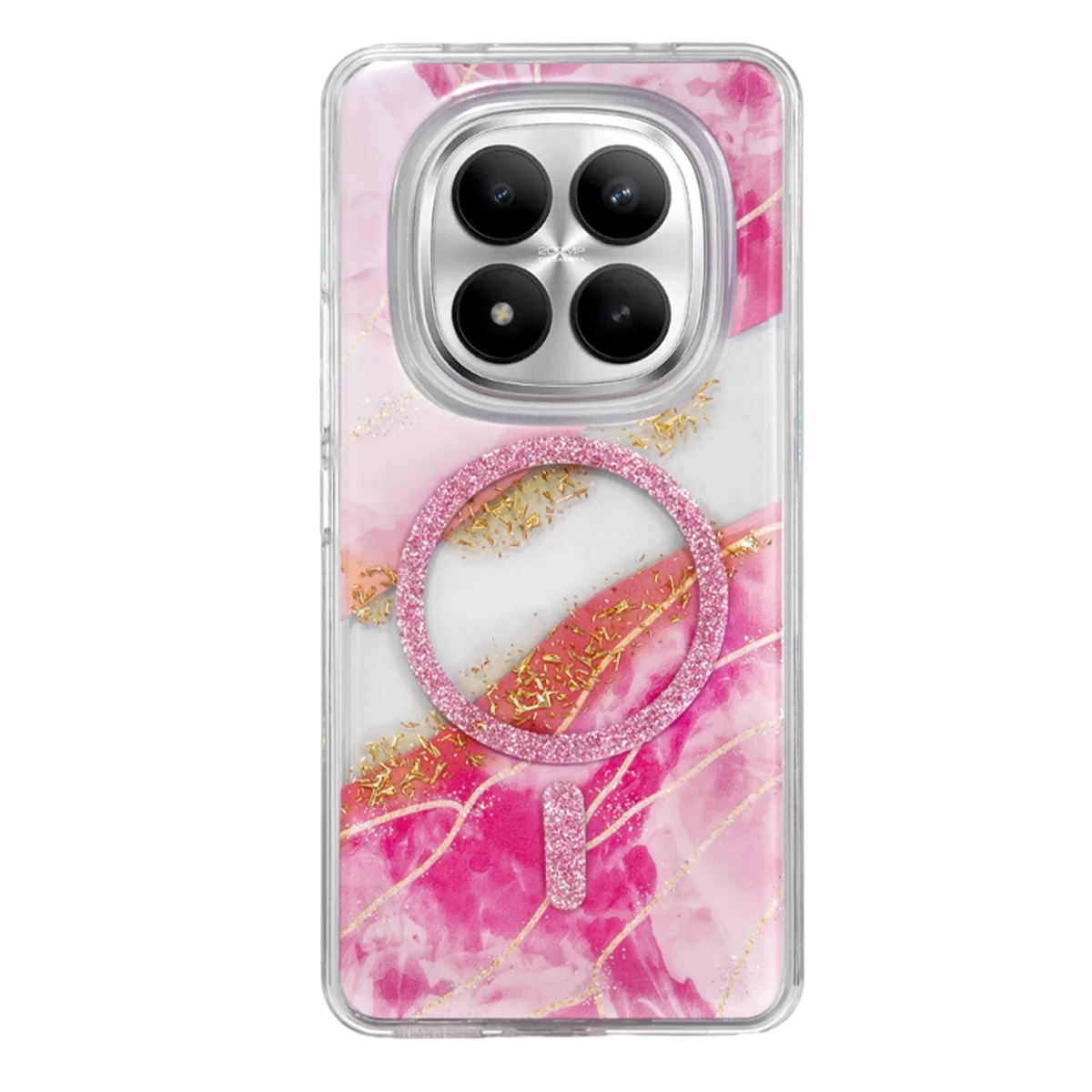 Onegif Xiao Red Note 15 Pro 5g Lotus Simli Magsafe Kapak - Pembe görsel 3