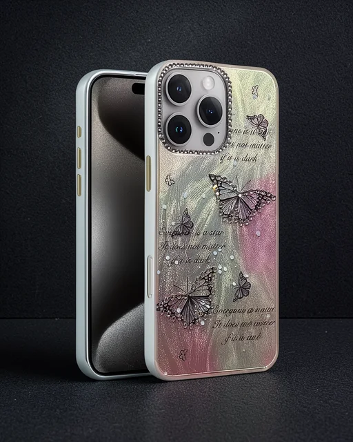 Apple İphone 16 Pro Kılıf Blade Aynalı Desenli Kapak - Desen 6