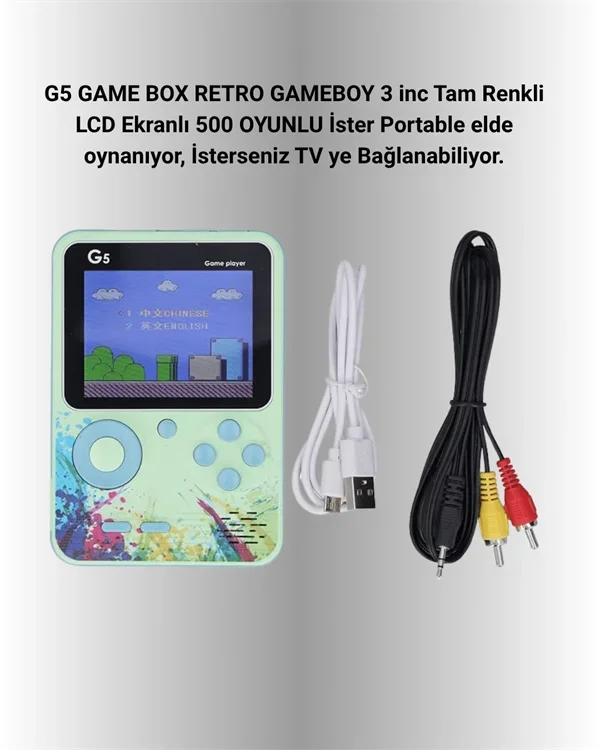 TV Bağlantılı 500 Oyunlu ni Gameboy Konsol