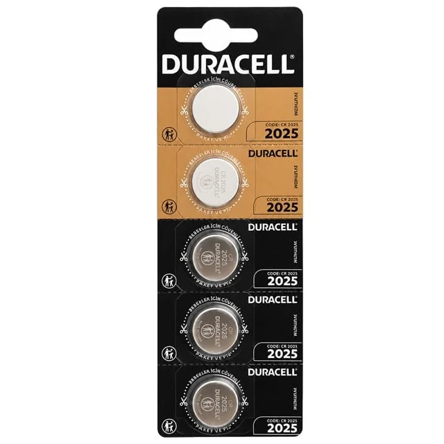 Duracell CR2025 3V Lityum Düğme Pil 5’li Paket