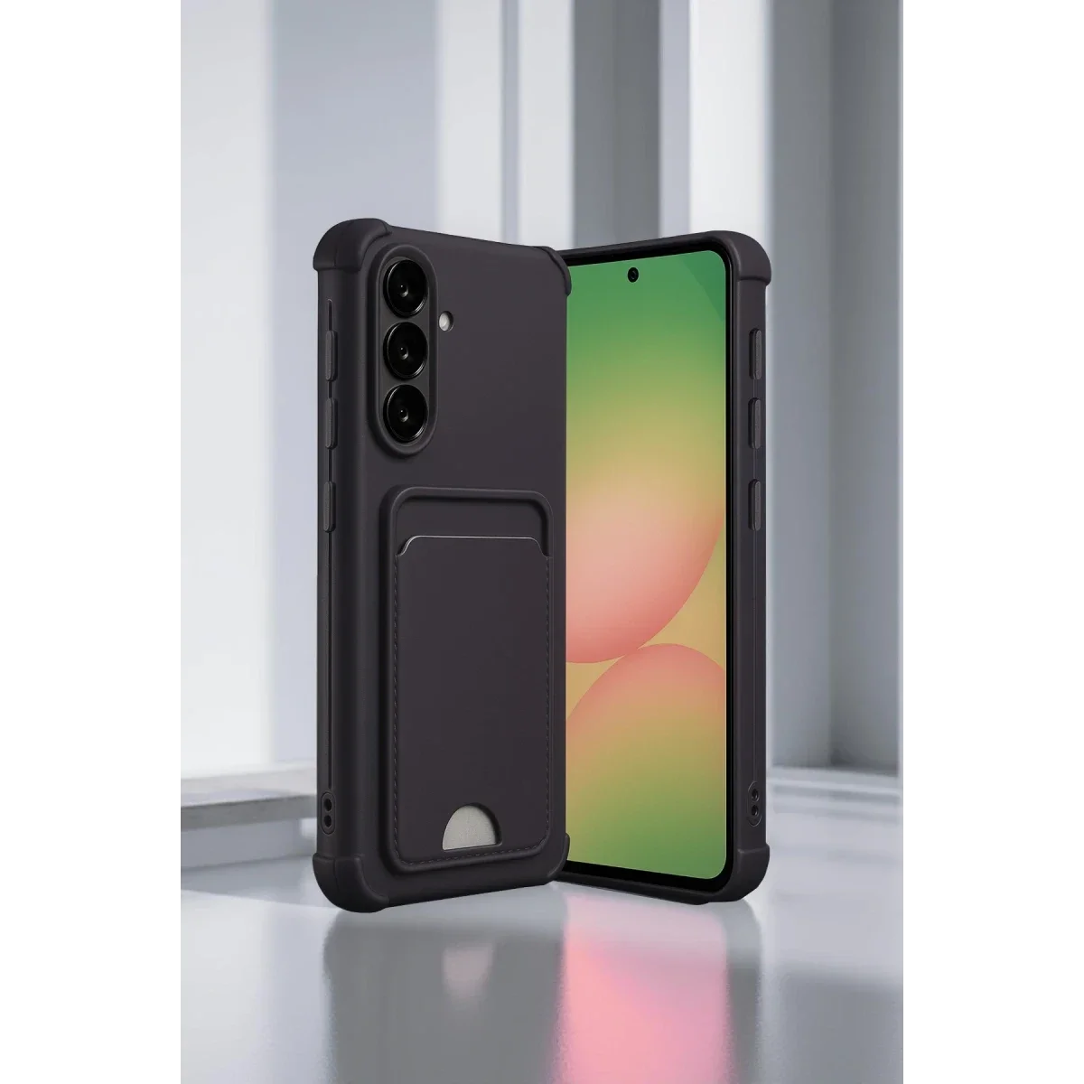 Samsung Galaxy A36 Kılıf Kelvin Kartvizitli Silikon - Lila görsel 2