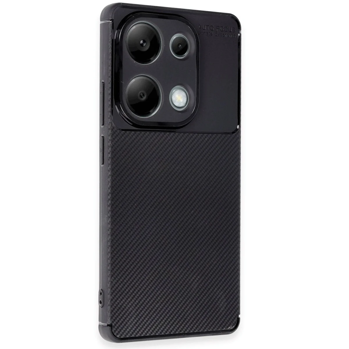 Xiao Red Note 13 Pro 4g Kılıf Auto Focus Karbon Kapak - Siyah görsel 2