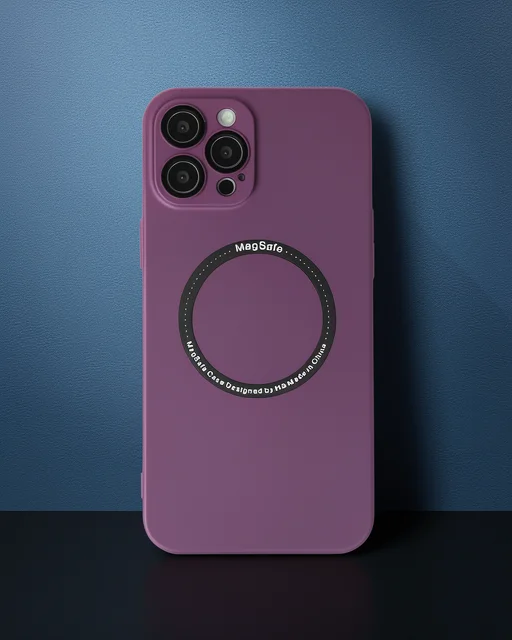 Apple İphone 12 Pro Kılıf Jack Magneticsafe Lens Silikon - Mürdüm