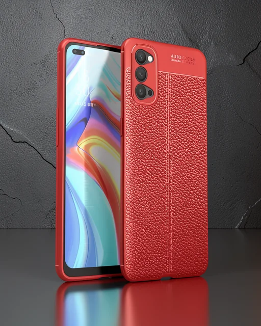 Oppo Reno 4 Pro Kılıf Auto Focus Kapak - Kırmızı