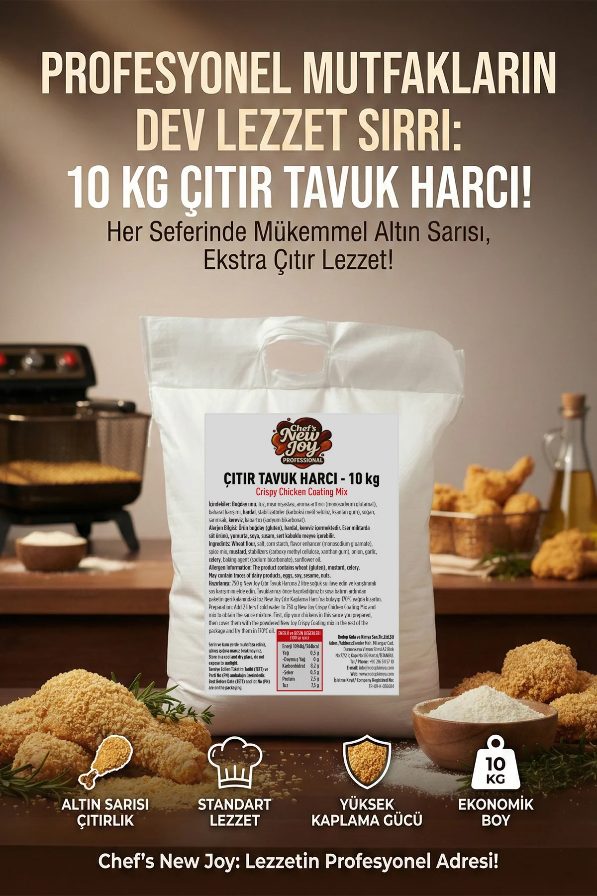 Çıtır Tavuk Harcı 10 kg Pane Harcı görsel 2