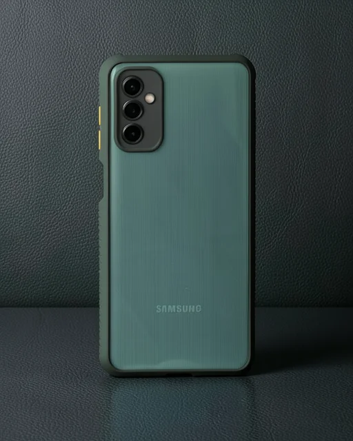 Samsung Galaxy M52 5g Kılıf Miami Şeffaf Silikon - Koyu Yeşil