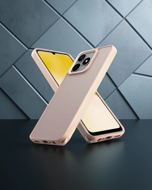 Realme C53 Kılıf Elegant Kapak - Pudra