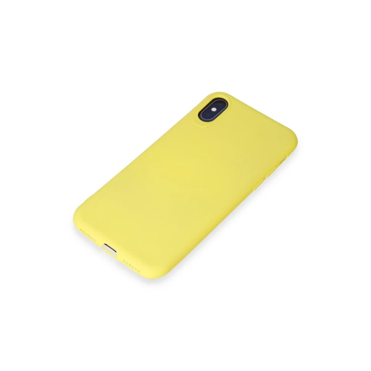 Apple İphone X Kılıf First Silikon - Sarı görsel 4