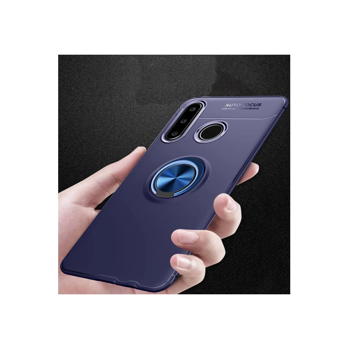 Huawei Y6p Kılıf Range Yüzüklü Silikon - Mavi görsel 2