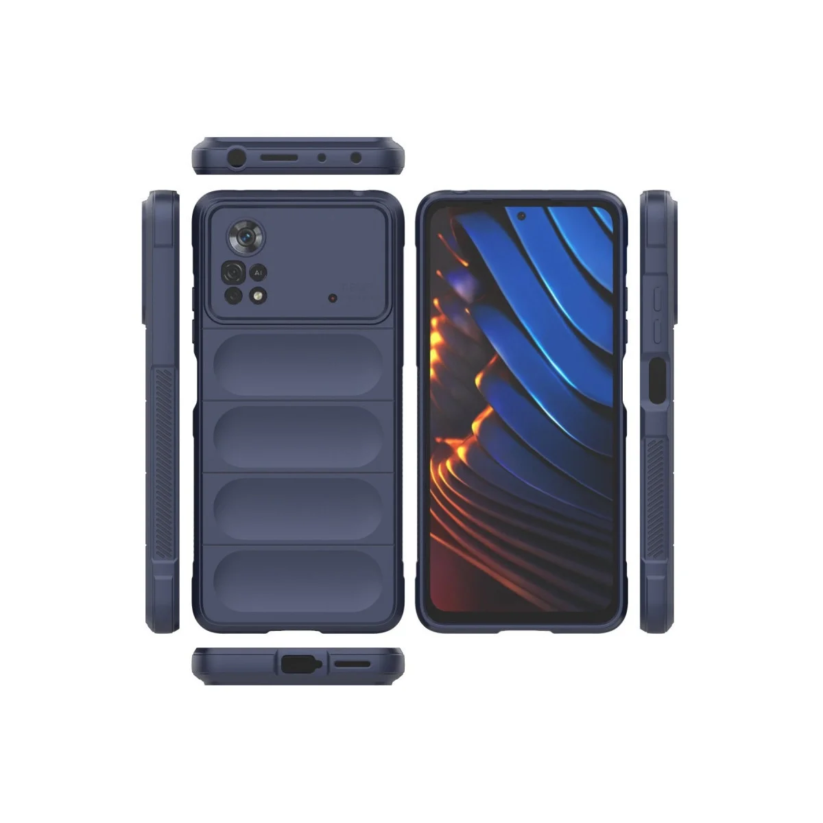 Xiao Poco X4 Pro 5g Kılıf Optimum Silikon - Lacivert görsel 3