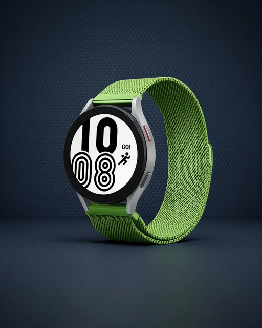 Samsung Galaxy Watch 4 Metal Mıknatıslı Kordon - Yeşil