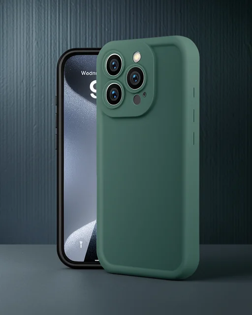 Apple İphone 16 Pro Max Kılıf Viera Silikon - Koyu Yeşil