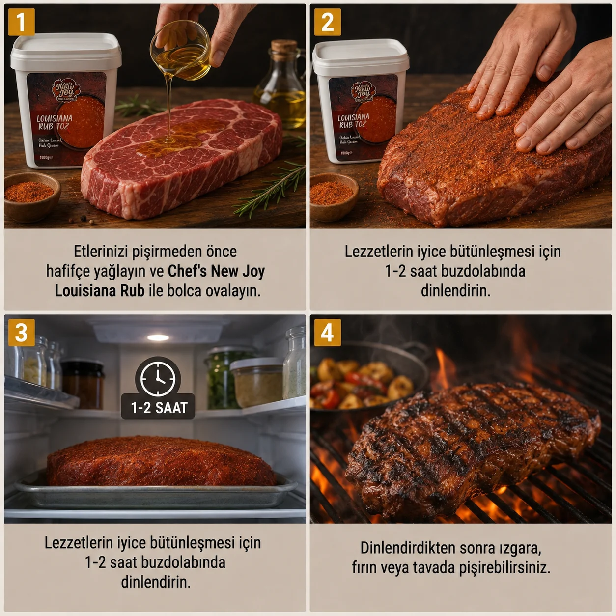 Louisiana Rub 1000g Baharat Karışımı Gurme Lezzet görsel 4