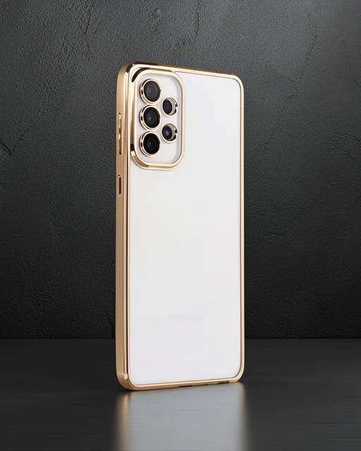 Samsung Galaxy A33 5g Kılıf Razer Lensli Silikon - Gold