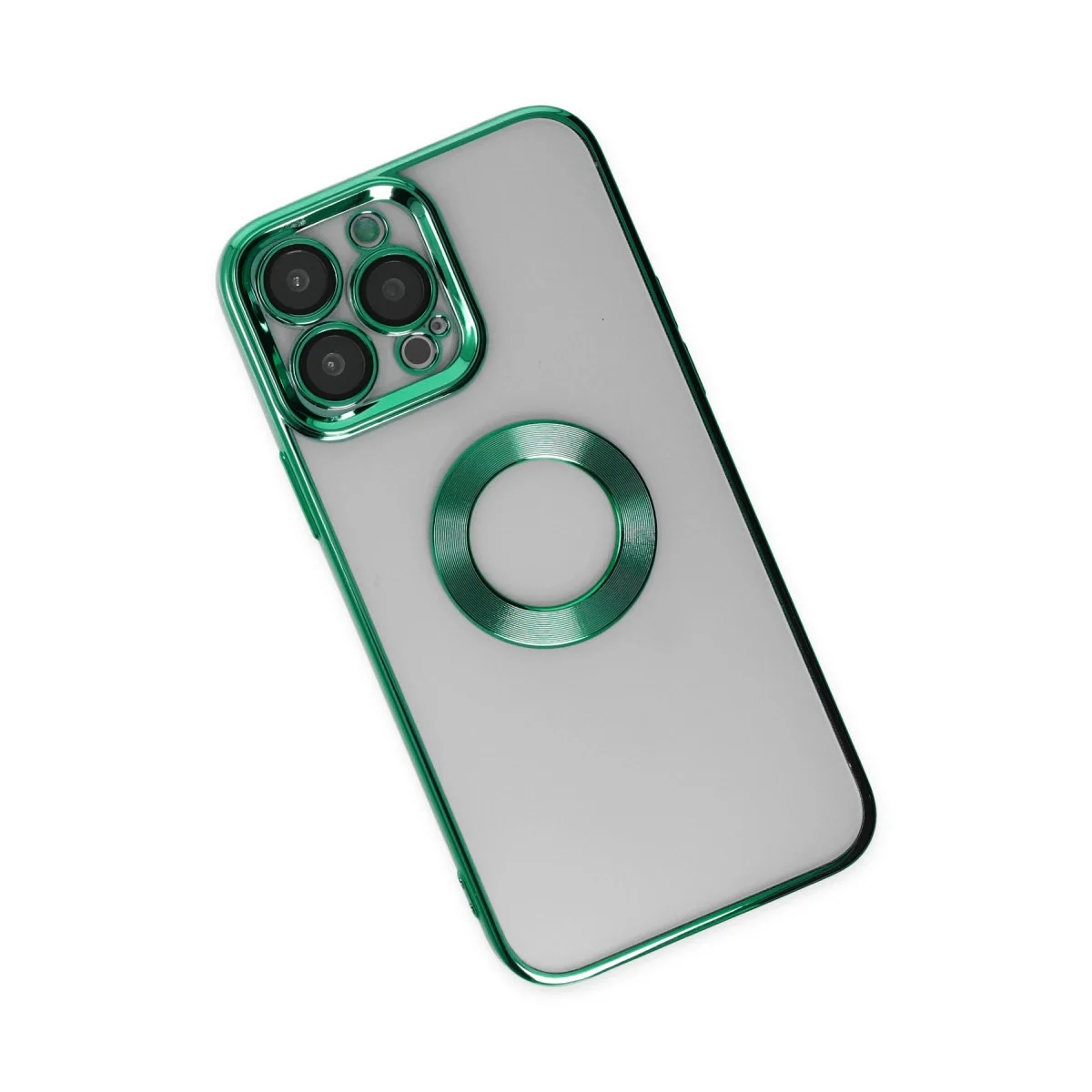Apple İphone 14 Pro Max Kılıf Slot Silikon - Köknar Yeşili görsel 3