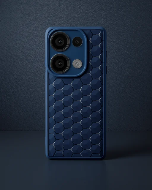 Realme C65 Kılıf Petek Silikon Kapak - Lacivert