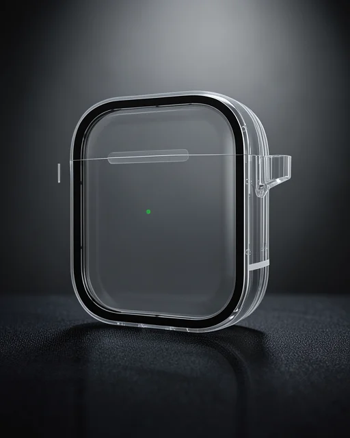 Apple Airpods 4 (4.nesil) Shiny Şeffaf Kılıf - Siyah