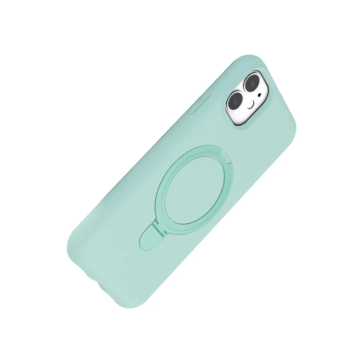 Apple iPhone 11 Regal Magsafe Standlı Kapak - Su Yeşili görsel 3
