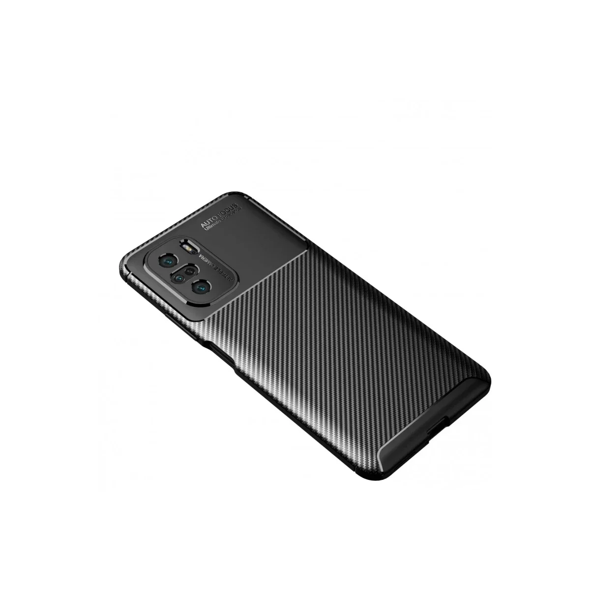 Xiaomi Poco F3 Kılıf Auto Focus Karbon Kapak - Siyah görsel 2