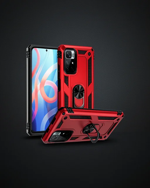 Xiaomi Redmi Note 11t Kılıf Sofya Yüzüklü Silikon Kapak - Gold