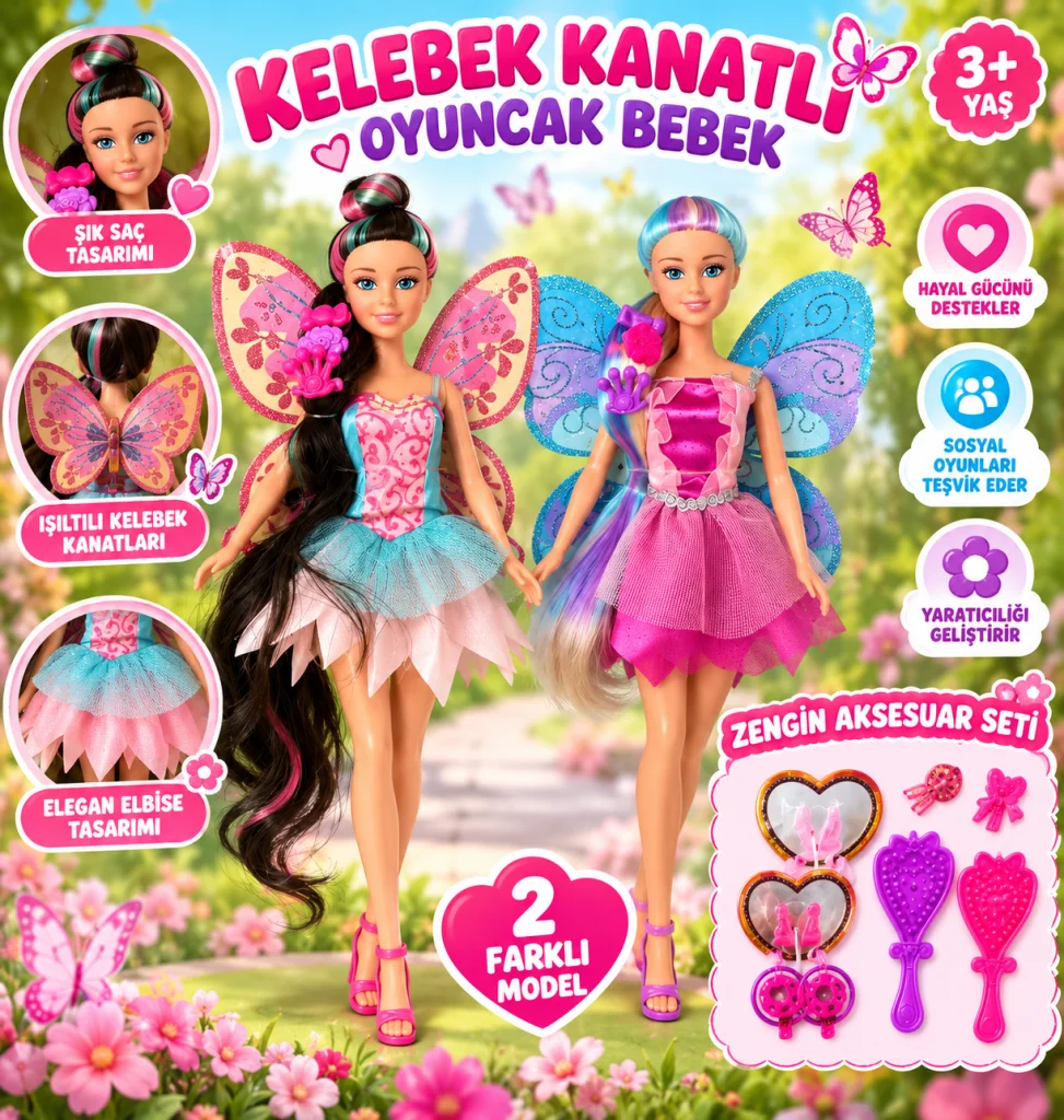 SH40686 KELEBEK KANATLI BEBEK OYUNCAK BEBEK(adet fiyatıdır) görsel 2