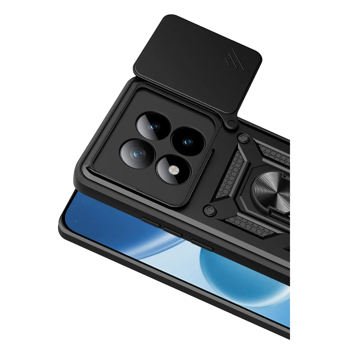 Xiaomi Redmi Note 15 Pro 5G Pars Lens Yüzüklü Silikon - Siyah görsel 2