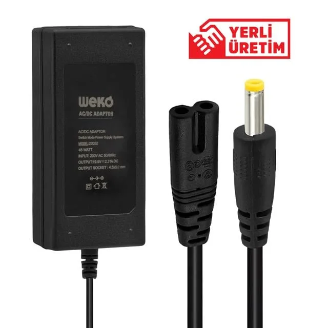Weko 19.5V 2.31Ah 4.5x3.0mm Uçlu Notebook Adaptör görsel 4