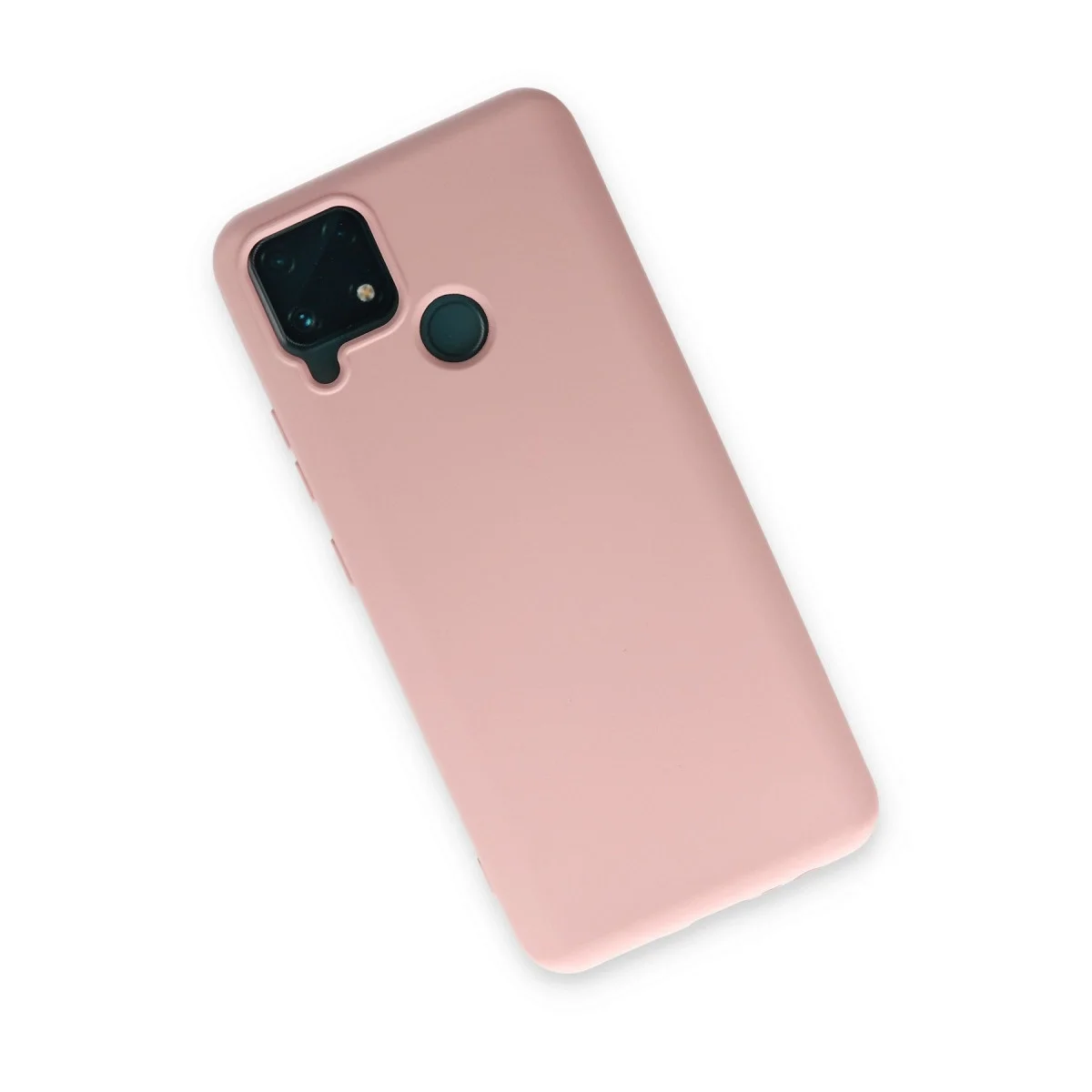 Realme C15 Kılıf Nano İçi Kadife Silikon - Pudra görsel 3