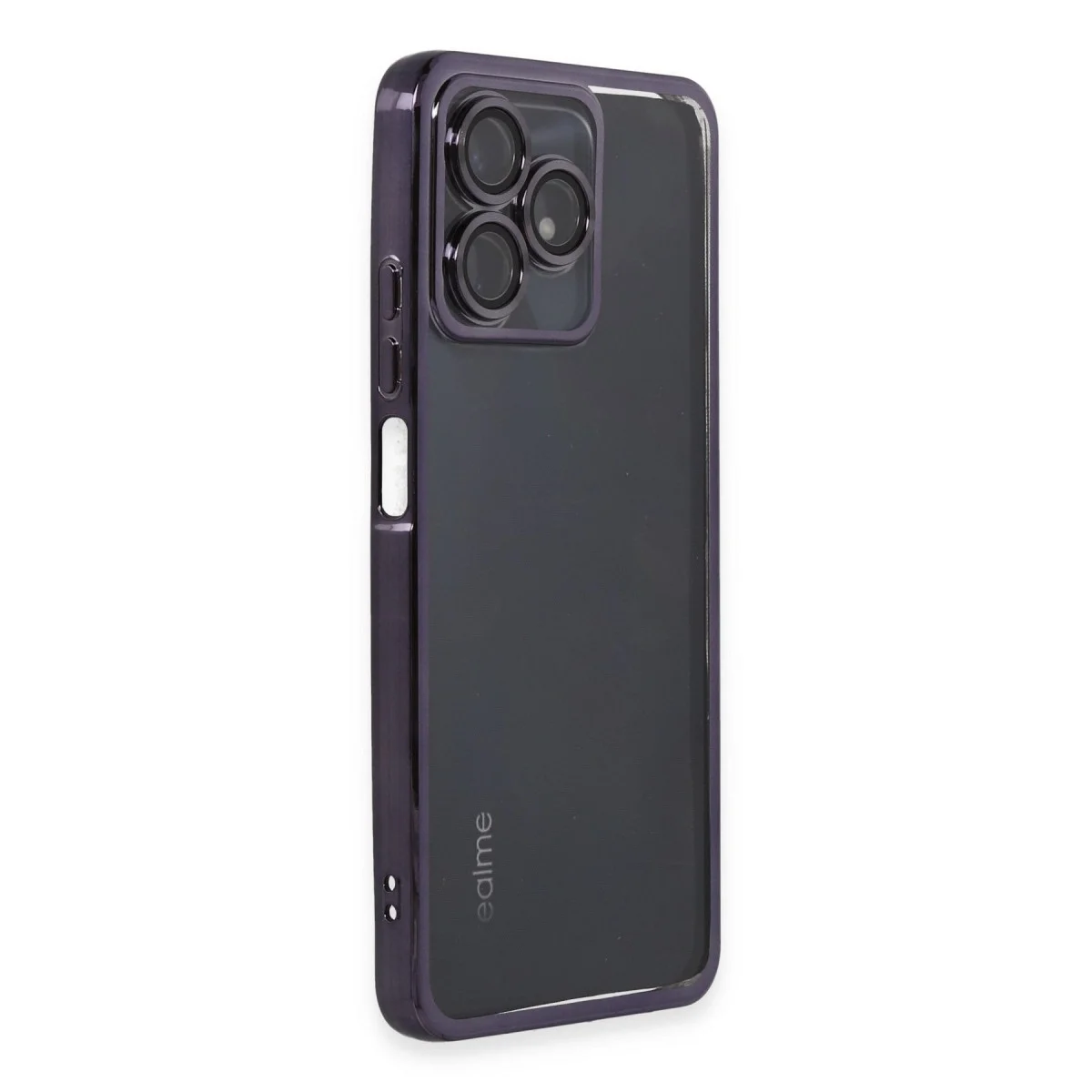 Realme C53 Kılıf Razer Lensli Silikon - Mor görsel 2