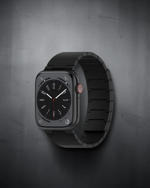 Apple Watch 45mm Carbon Steel Kordon (saat Değildir) - Siyah