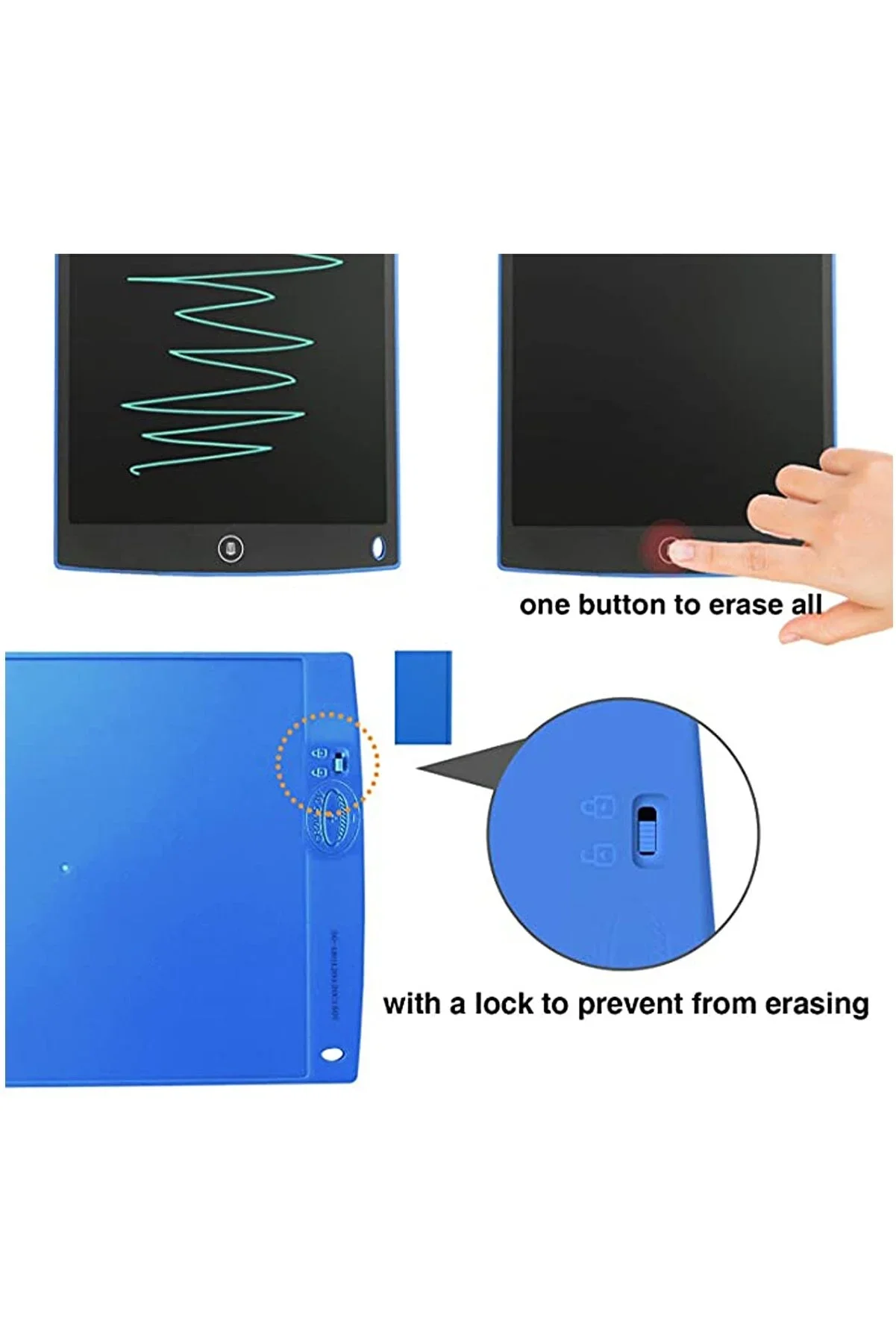 12 Inc Writing Lcd Grafik Dijital Kalemli Çizim Tableti Yazı Tahta Not Yazma Eğitim Tableti görsel 2