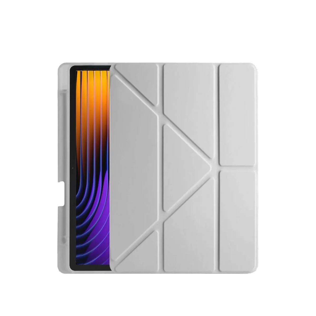 Xiao Pad 7 Pro Kılıf Kalemlikli Mars Tablet Kılıfı - Gri