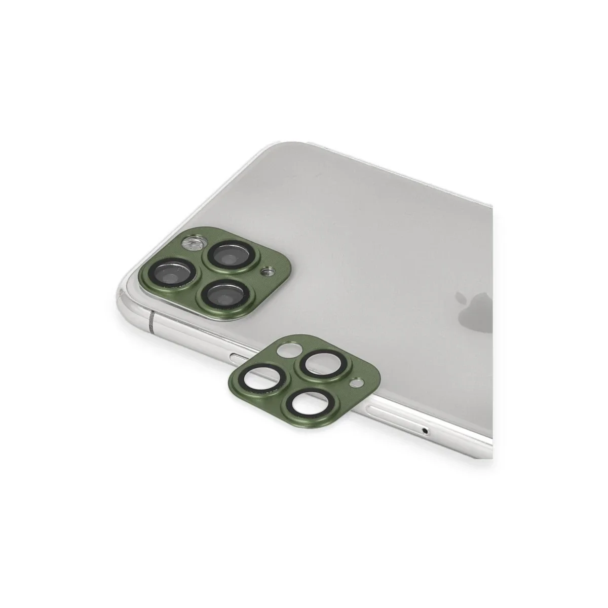 Apple iPhone 11 Pro Max Pers Alüminyum Kamera Lens - Yeşil