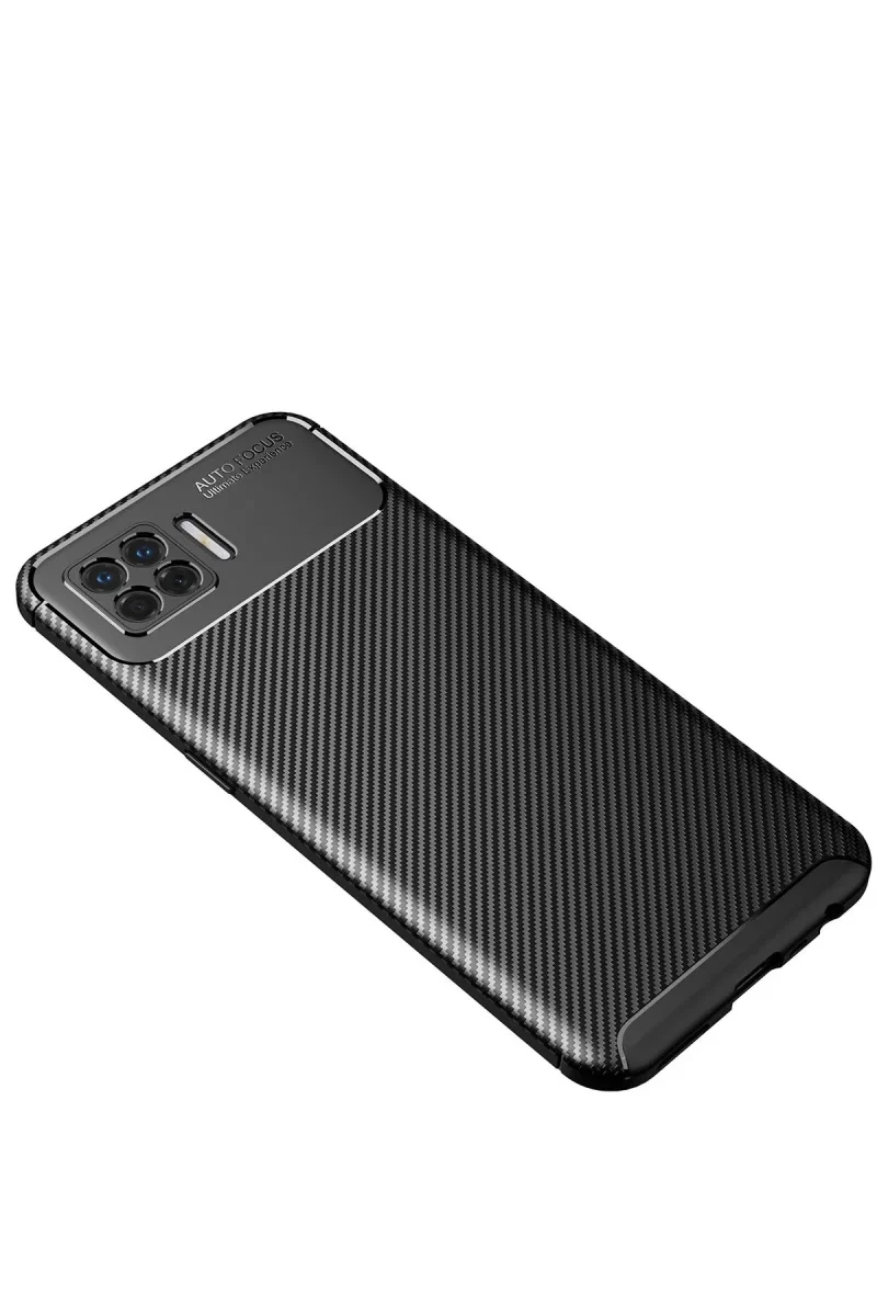 Oppo A73 Kılıf Auto Focus Karbon Kapak - Siyah görsel 2