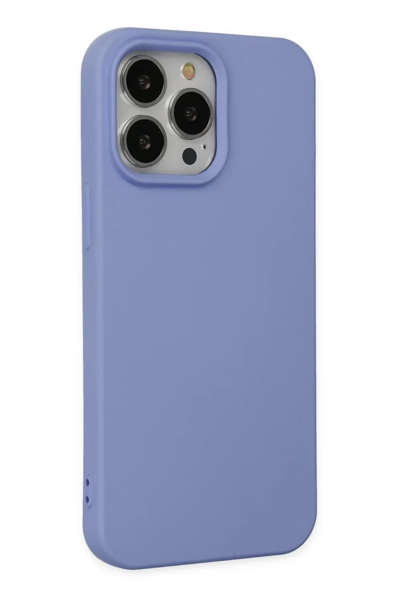 Apple iPhone 14 Pro Max Kılıf Nano içi Kadife Silikon - Lila görsel 2