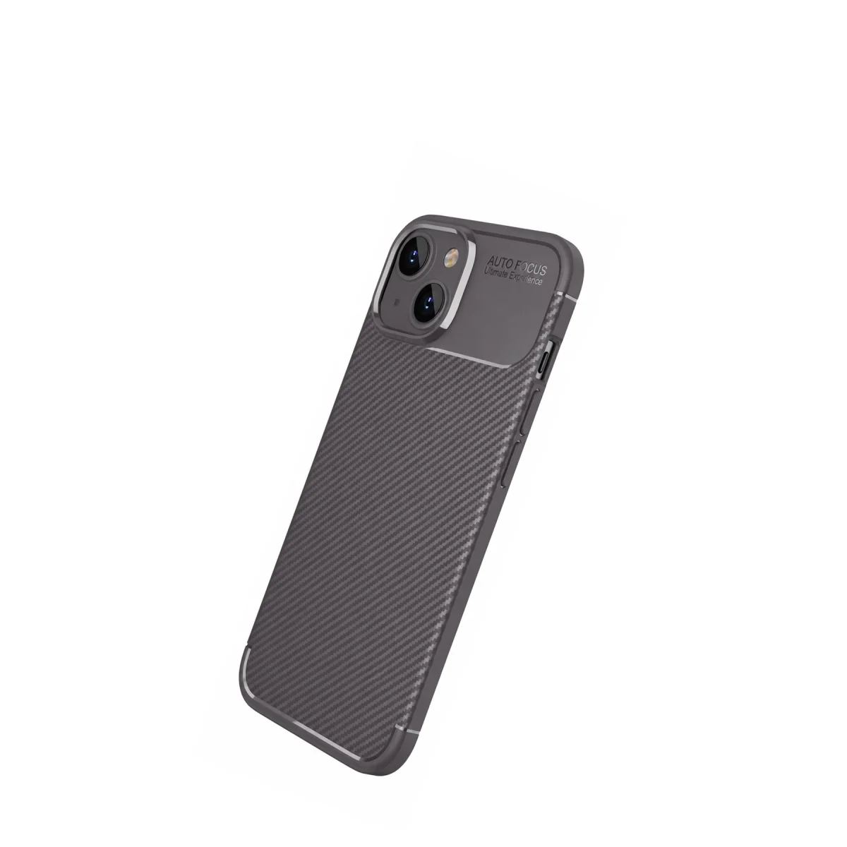 Apple iPhone 14 Kılıf Auto Focus Karbon Kapak - Gri görsel 2