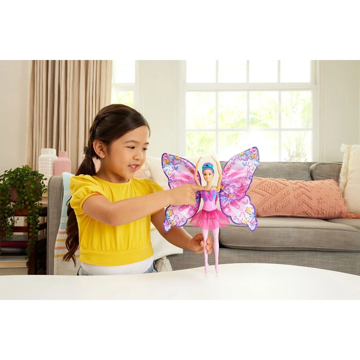 HXJ10 Barbie Kelebek Dansçı Bebek görsel 8