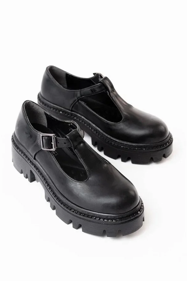 Kadın Rugan Loafer Ayakkabı Ayakkabı Tabanlı Yüksek Casual Günlük görsel 5
