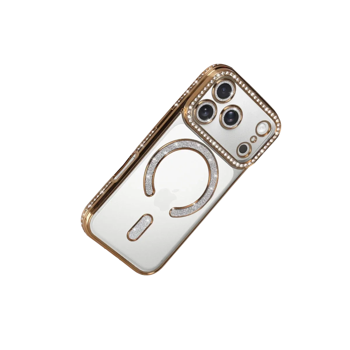 Apple iPhone 17 Pro Joke Simli Magneticsafe Kılıf - Gold görsel 4