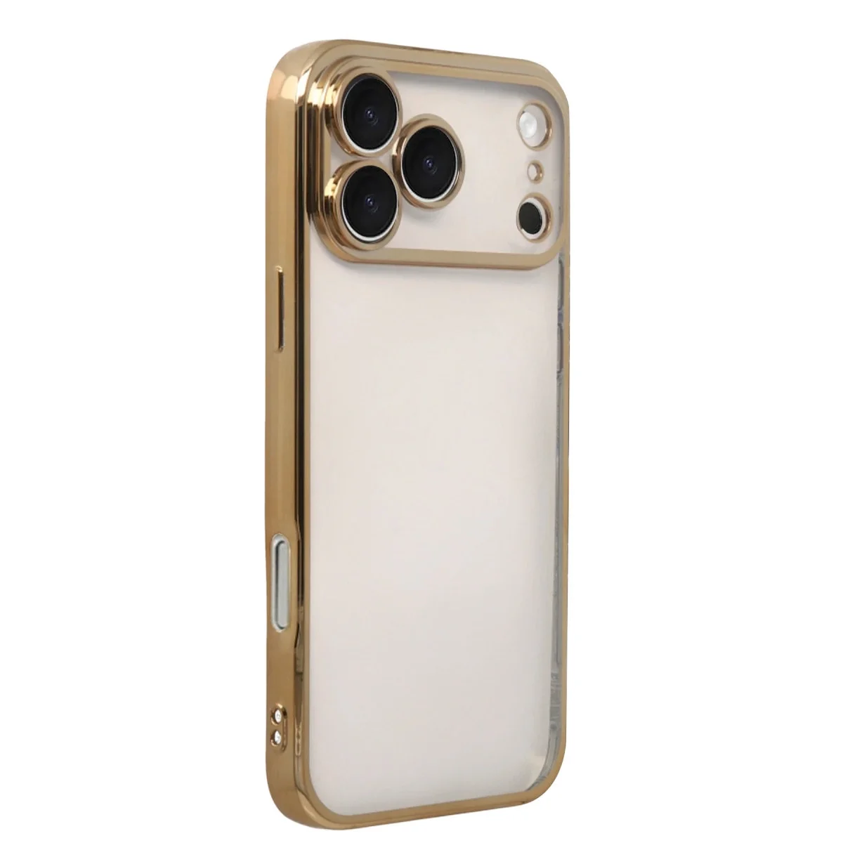 Apple İphone 17 Pro Razer Lensli Silikon - Gold görsel 2
