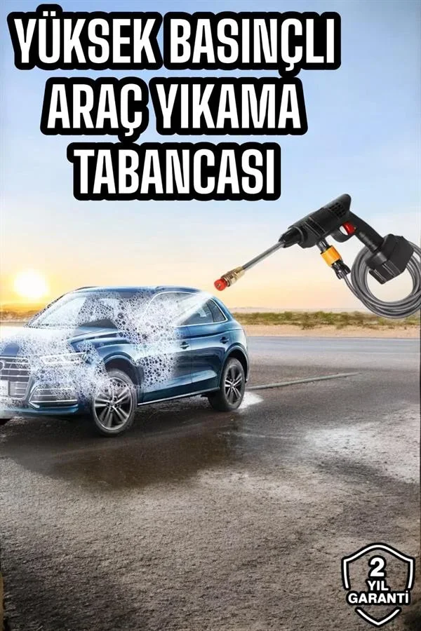 Bahçe ve Araba Yıkama Tabancası Su Basınçlı Hazneli Bataryalı Oto Yıkama görsel 2