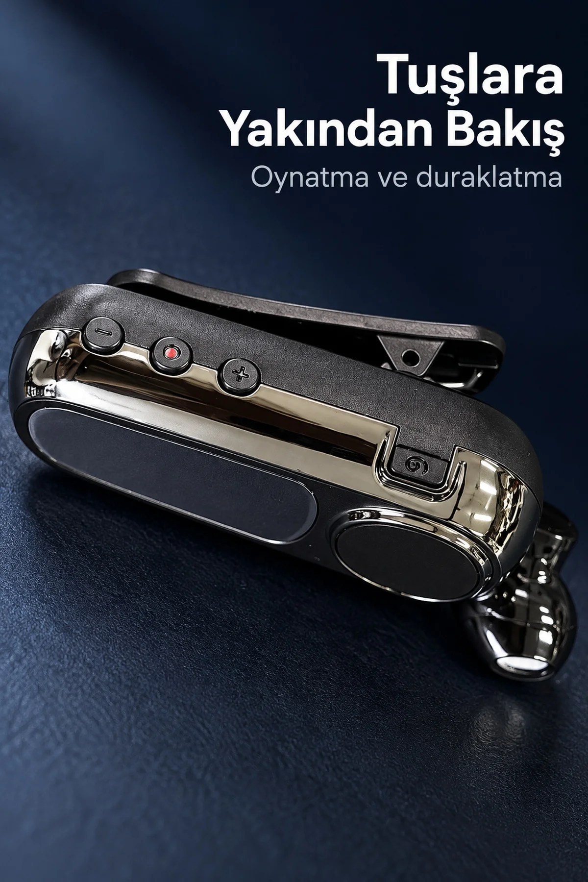 Ses Kontrol Tuşlu Yaka Klipsli Bluetooth Kulaklık görsel 2