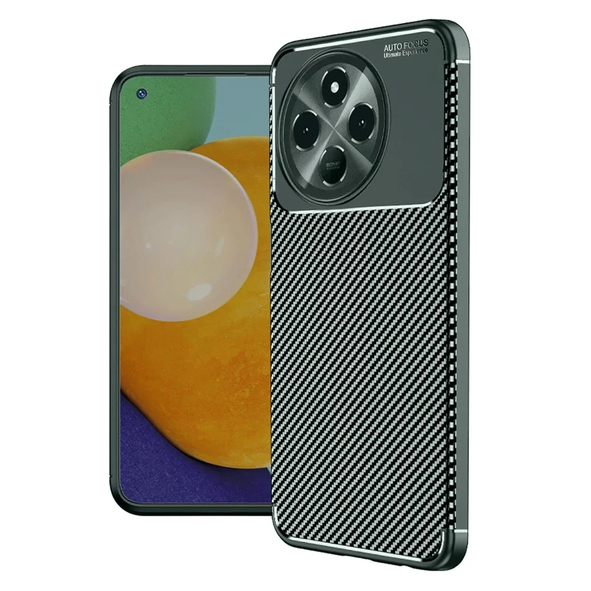 Tecno Spark 30 Pro Kılıf Auto Focus Karbon Kapak - Koyu Yeşil