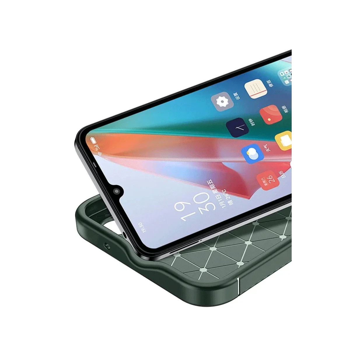 Realme C75 4G Auto Focus Karbon Kapak - Koyu Yeşil görsel 3