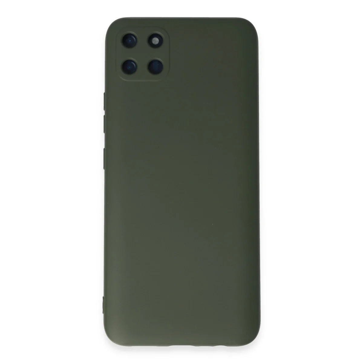 Realme C11 Kılıf Nano İçi Kadife Silikon - Koyu Yeşil