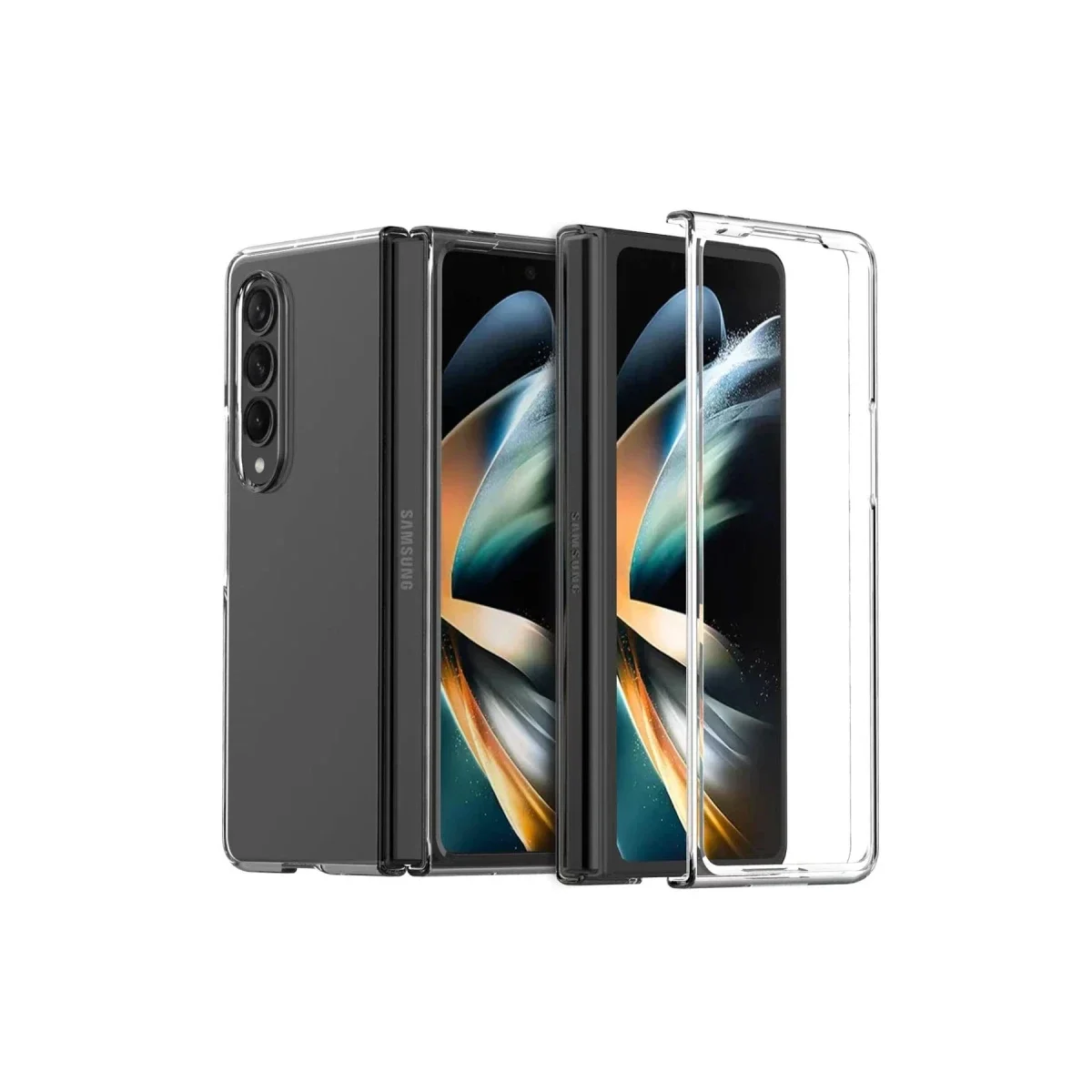 Samsung Galaxy Z Fold 3 Kılıf Fold TPU Silikon - Şeffaf