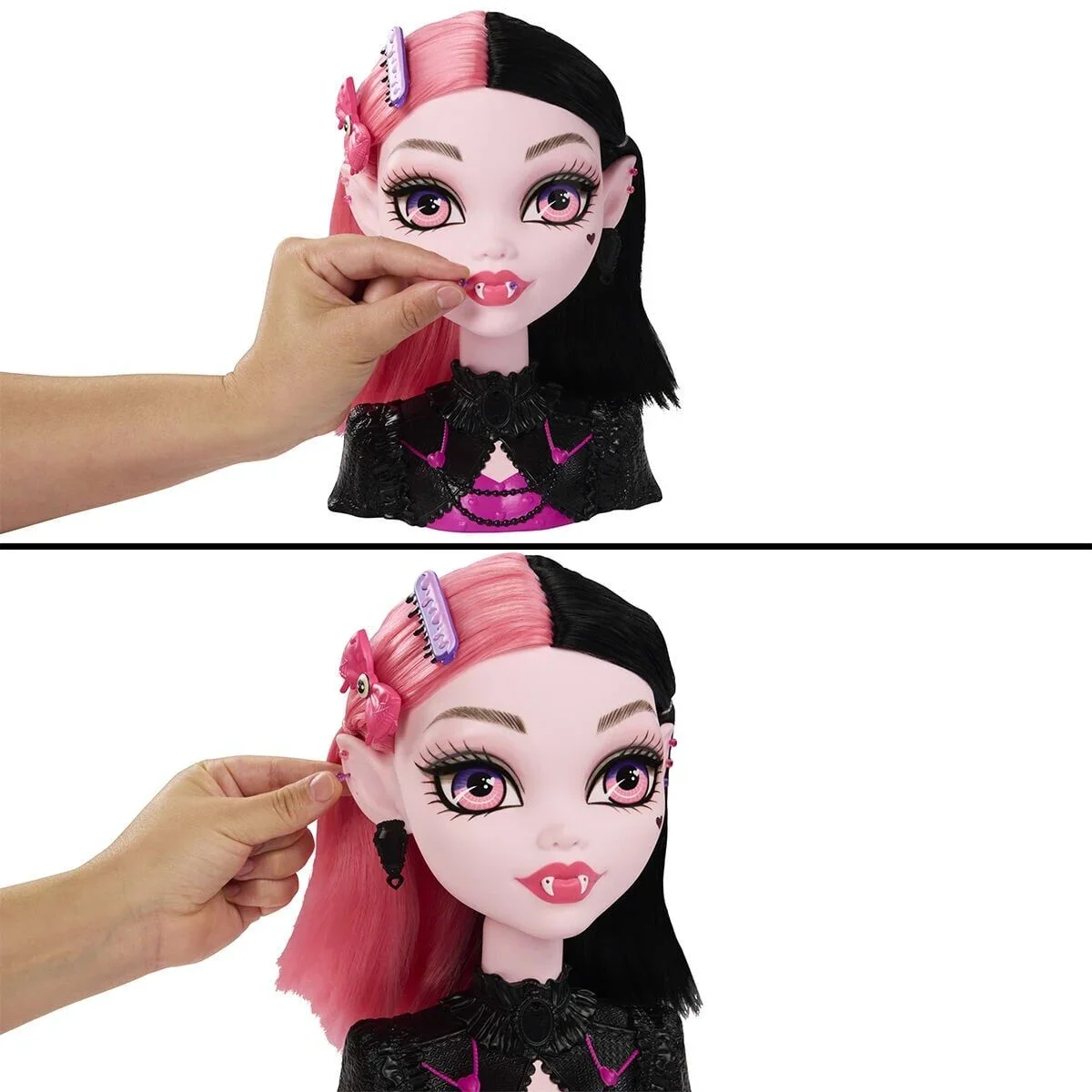 JML42 Monster High Havalı Saçlar Draculaura Büstü görsel 4