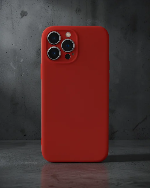 Apple İphone 13 Pro Kılıf Nano İçi Kadife Silikon - Kırmızı