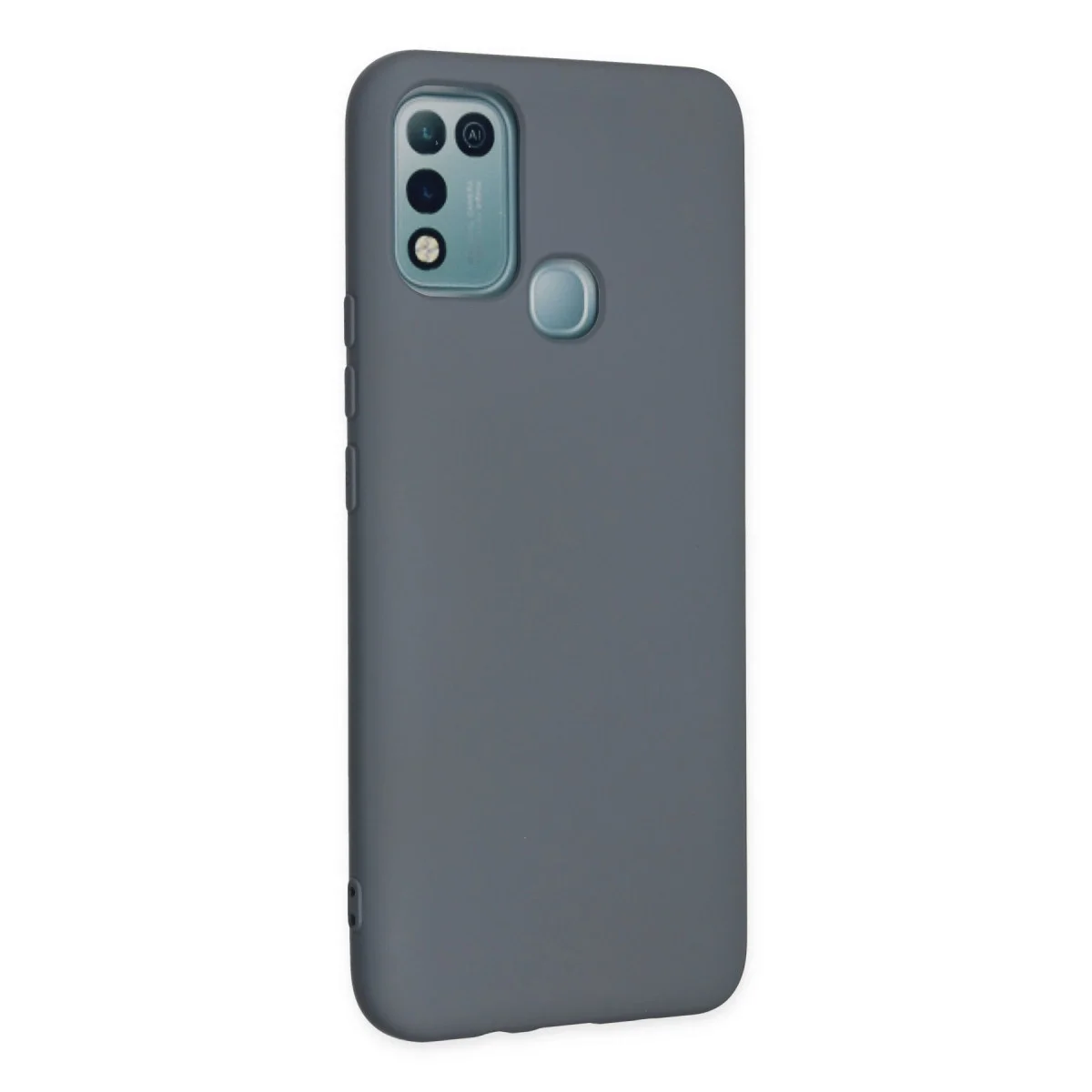 İnfinix Hot 10 Play Kılıf Nano İçi Kadife Silikon - Gri görsel 2