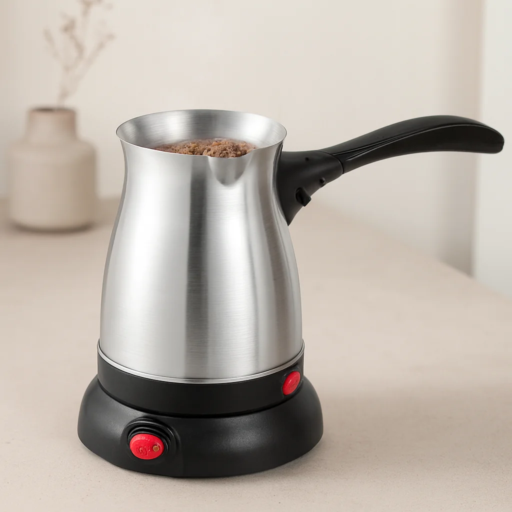 Elektrikli Cezve 600W 500ml – 6 Fincan 360° Kablosuz